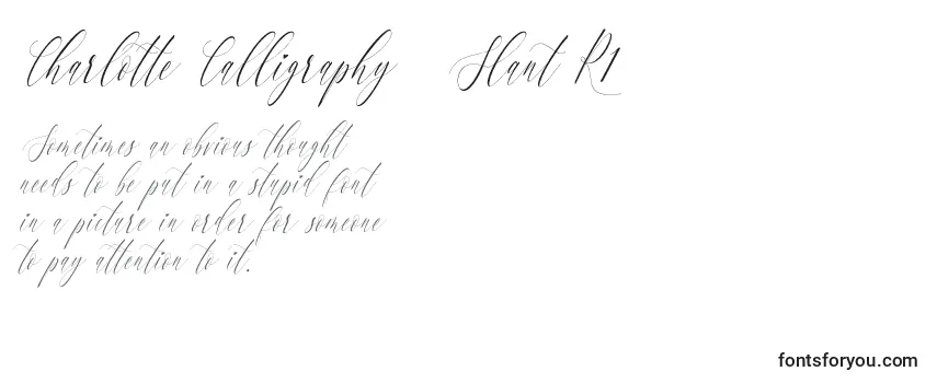 フォントCharlotte Calligraphy   Slant R1