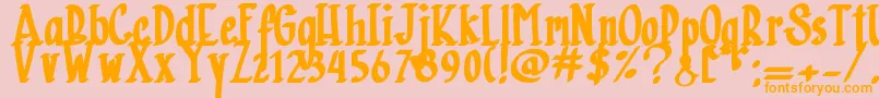 Charlotte Paraline   Font – Orange Fonts on Pink Background