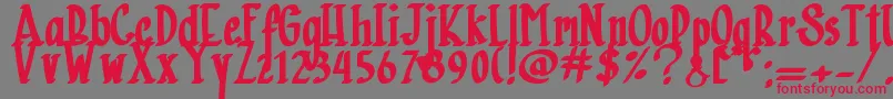 Charlotte Paraline   Font – Red Fonts on Gray Background