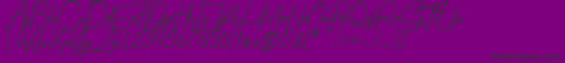 Charlotte Regular-Schriftart – Schwarze Schriften auf violettem Hintergrund