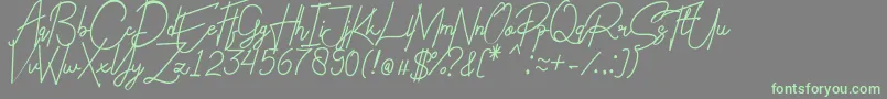 Charlotte Regular Font – Green Fonts on Gray Background