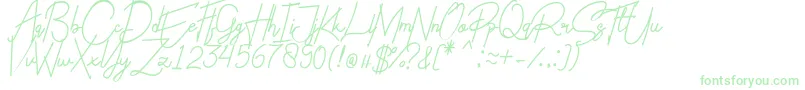 Charlotte Regular-fontti – vihreät fontit valkoisella taustalla