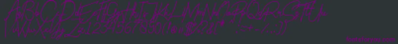 Charlotte Regular Font – Purple Fonts on Black Background