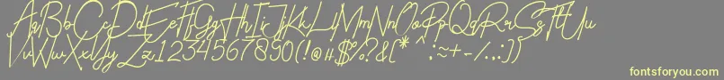 Шрифт Charlotte Regular – жёлтые шрифты на сером фоне
