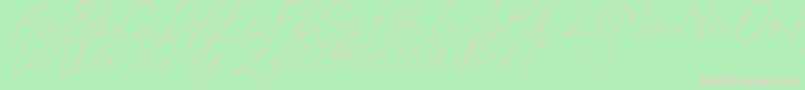 Charlotte Sweet Dafont-Schriftart – Rosa Schriften auf grünem Hintergrund