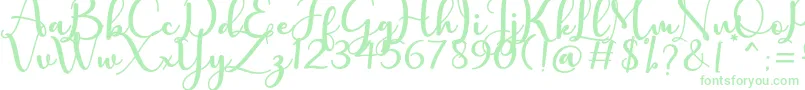 charlotte Font – Green Fonts on White Background