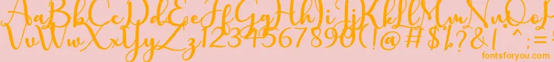 charlotte Font – Orange Fonts on Pink Background