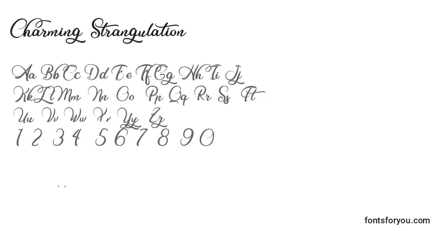 Шрифт Charming Strangulation – алфавит, цифры, специальные символы