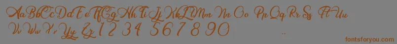 Charming Strangulation Font – Brown Fonts on Gray Background