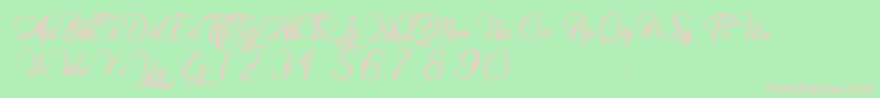 Charming Strangulation Font – Pink Fonts on Green Background