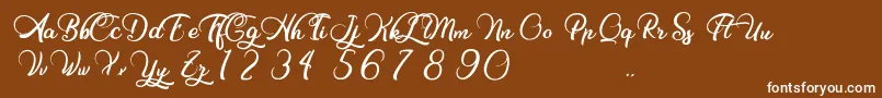 More about Charming Strangulation Font Charming Strangulation Font – White Fonts on Brown Background