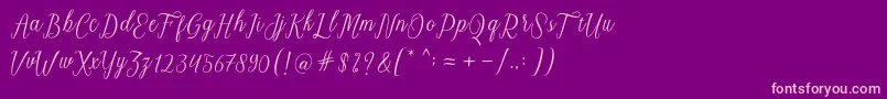 Charmington Font – Pink Fonts on Purple Background