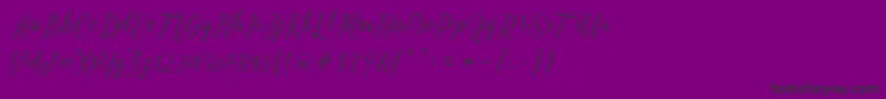 Charmington Font – Black Fonts on Purple Background