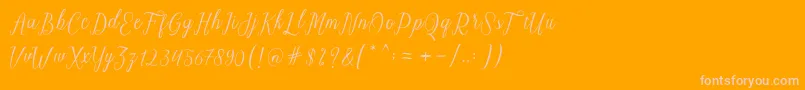 Шрифт Charmington – розовые шрифты на оранжевом фоне