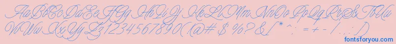 fuente Charmline Script Personal Use – Fuentes Azules Sobre Fondo Rosa