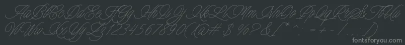 Police Charmline Script Personal Use – polices grises sur fond noir