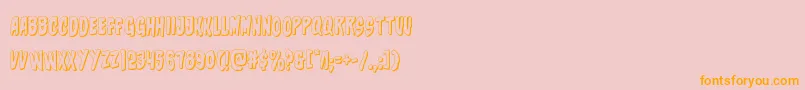 charmling3d Font – Orange Fonts on Pink Background