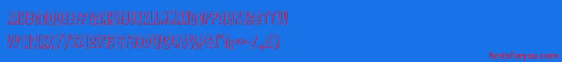 charmling3d-Schriftart – Rote Schriften auf blauem Hintergrund