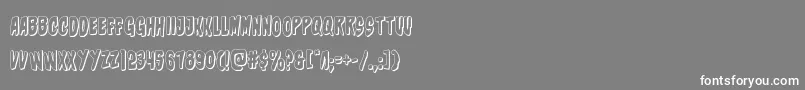 フォントcharmling3d – 灰色の背景に白い文字