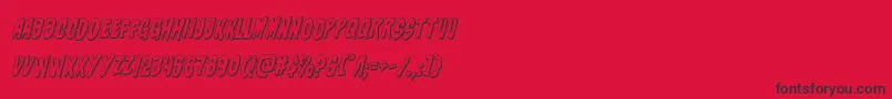 charmling3dital Font – Black Fonts on Red Background