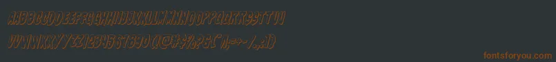 Шрифт charmling3dital – коричневые шрифты на чёрном фоне