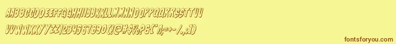 charmling3dital Font – Brown Fonts on Yellow Background