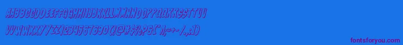 charmling3dital-Schriftart – Violette Schriften auf blauem Hintergrund