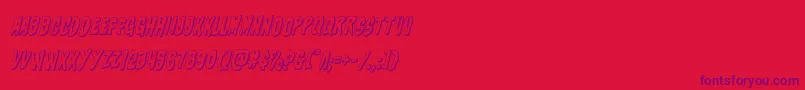 charmling3dital-Schriftart – Violette Schriften auf rotem Hintergrund