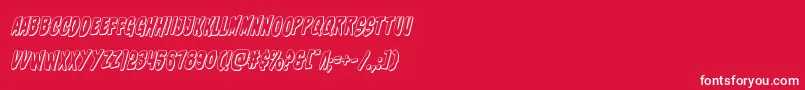 charmling3dital Font – White Fonts on Red Background