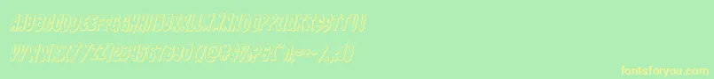 charmling3dital Font – Yellow Fonts on Green Background