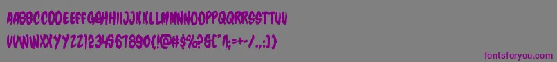Шрифт charmlingballoon – фиолетовые шрифты на сером фоне