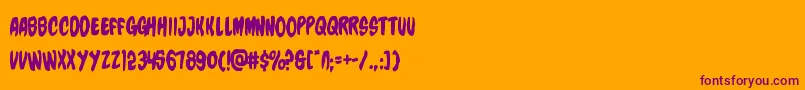 Шрифт charmlingballoon – фиолетовые шрифты на оранжевом фоне