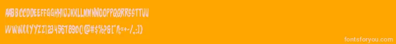 charmlingcond Font – Pink Fonts on Orange Background