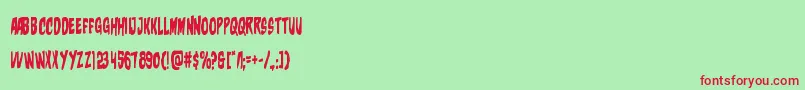 charmlingcond Font – Red Fonts on Green Background