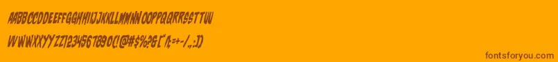 charmlingcondital-Schriftart – Braune Schriften auf orangefarbenem Hintergrund