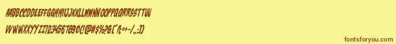 charmlingcondital Font – Brown Fonts on Yellow Background