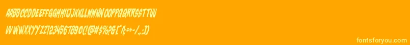 charmlingcondital Font – Yellow Fonts on Orange Background