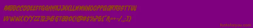 charmlingexpandital Font – Brown Fonts on Purple Background