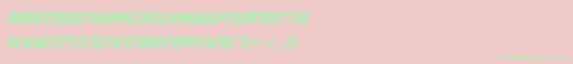 charmlingexpandital Font – Green Fonts on Pink Background