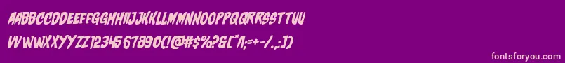 charmlingexpandital Font – Pink Fonts on Purple Background