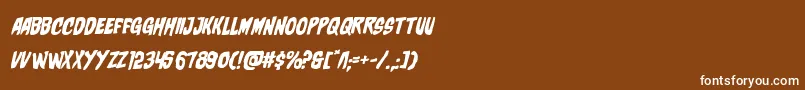 フォントcharmlingexpandital – 茶色の背景に白い文字