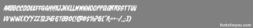 フォントcharmlingexpandital – 灰色の背景に白い文字