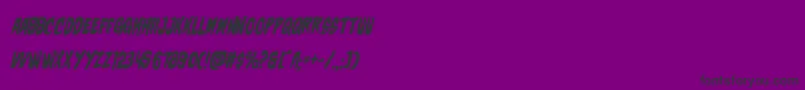charmlingital Font – Black Fonts on Purple Background