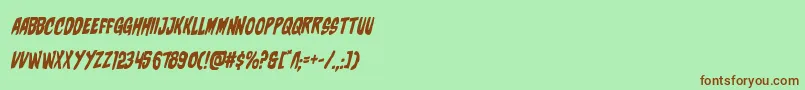 charmlingital Font – Brown Fonts on Green Background