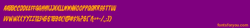 charmlingital Font – Orange Fonts on Purple Background