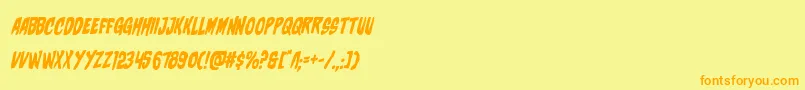 charmlingital Font – Orange Fonts on Yellow Background