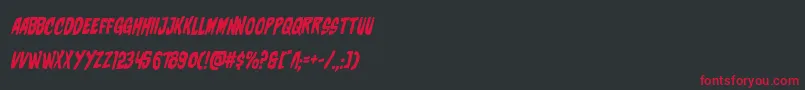 charmlingital Font – Red Fonts on Black Background