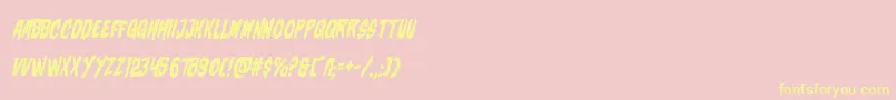charmlingital Font – Yellow Fonts on Pink Background
