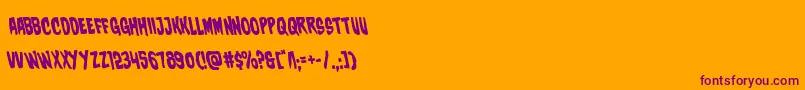 charmlingleft Font – Purple Fonts on Orange Background