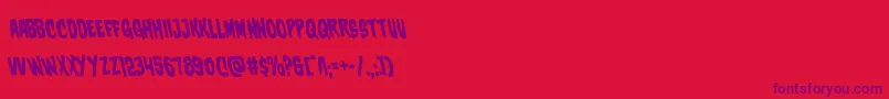 charmlingleft Font – Purple Fonts on Red Background